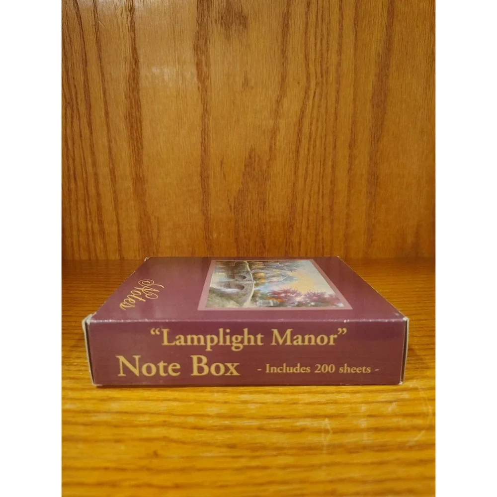 Thomas Kinkade Lamplight Manor Notes Box, Includes 200 Sheets, 2002, #2687